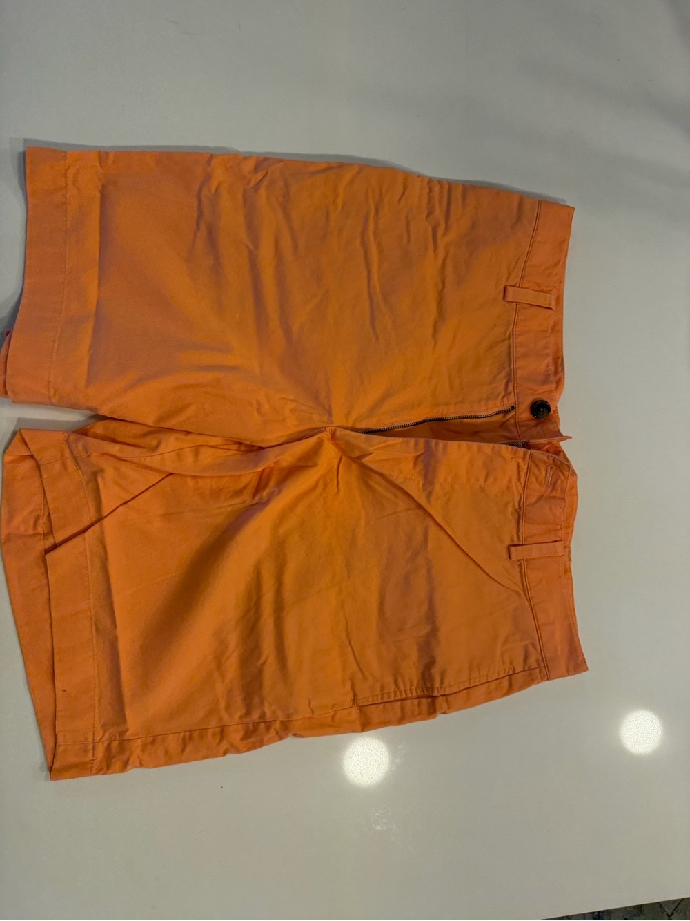 Brooks Brothers Orange Flat-Front Men's Shorts